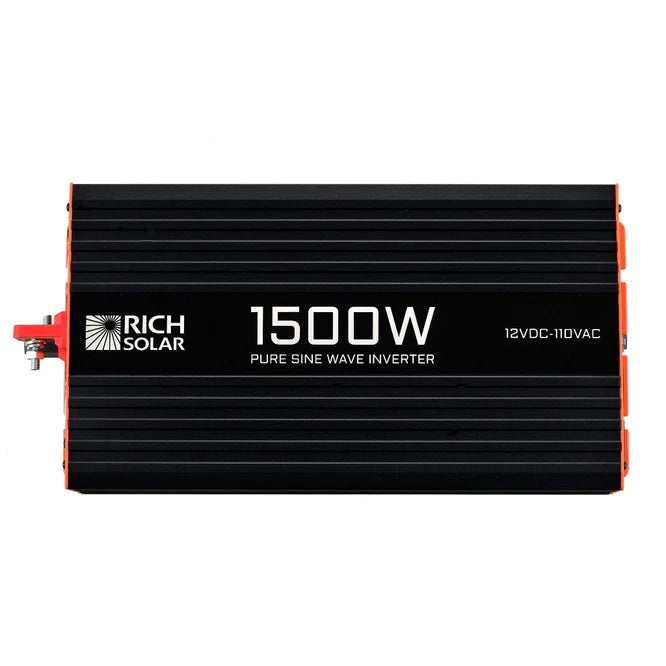 Rich Solar 1500 Watt Industrial Pure Sine Wave Inverter  1500-watt Industrial Pure Sine Wave Inverter is ideal for large loads that require a clean, pure source of AC household power, With remote control function, with LCD display or LCD remote controller (Optional)