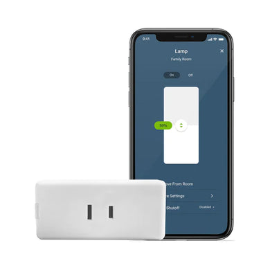 Decora Smart Wi-Fi Mini Plug-In Dimmer (2nd Gen), Works with Hey Google, Alexa, Apple HomeKit/Siri, and Anywhere Companions, No Hub Required: 300W INC, 100W LED/CFL, NO HUB: control lights from anywhere - Dim and Brighten plug-in lamps with custom settings for fade rates and bulb types place your switch.