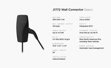 Load image into Gallery viewer, Tesla- J1772 Wall Connector - Electric Vehicle (EV) Charger for All EVs-Level 2-up to 48A with 24&#39; Cable-Designed for Any J1772 EV Model
