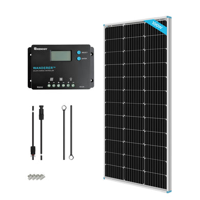 The Starter Kit will produce an average of 500Wh of electricity per day (Based on 5 hours of direct sunlight condition). The Cell Efficiency can reach 22%. The bypass diode can ensure the panel has an excellent performance in a low-light environment and the TPT back sheet dissipates excess heat to ensure smooth output performance.