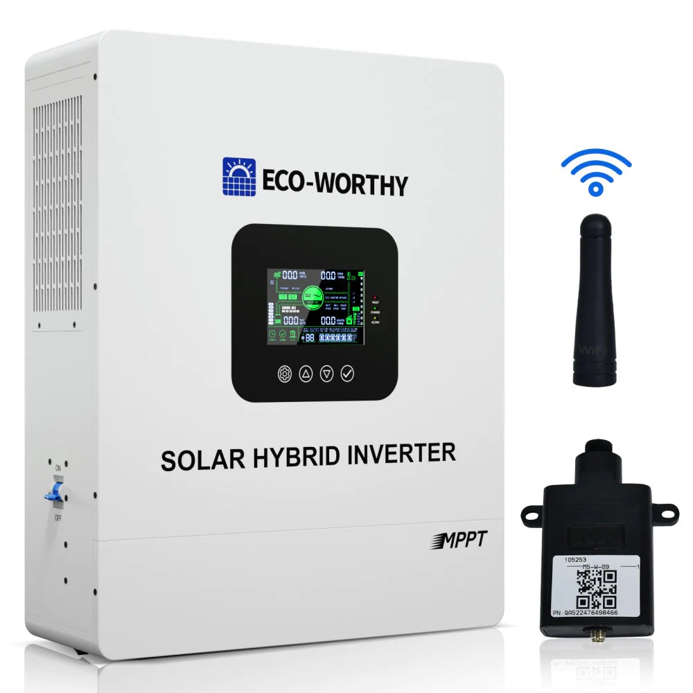 Eco-Worthy-5000W Solar Hybrid Inverter Charger 48V DC to 120V-240V AC –  AMRtechnologies