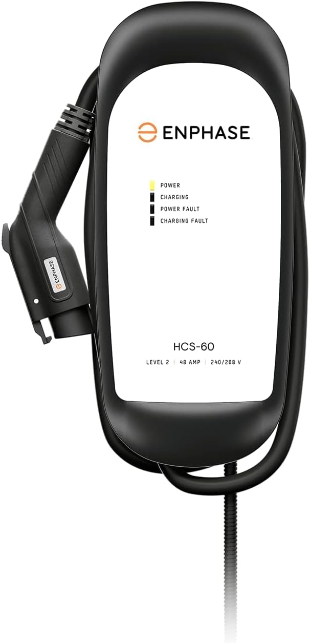 Enphase HCS-50 EV Charger (Formerly ClipperCreek): 40A, 9.6kW, 240V Hardwired, 25 ft Cable, 5-Year Warranty