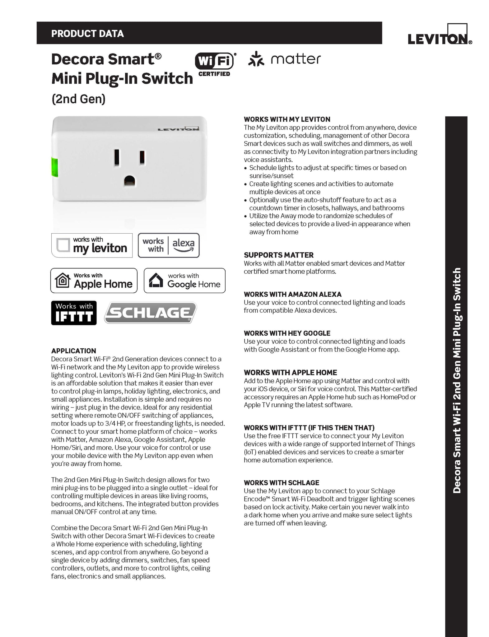 Decora Smart Wi-Fi Tamper-Resistant Outlet (2nd Gen), D215R-2RW – Leviton