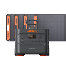 Cargar imagen en el visor de la galería, Jackery Solar Generator 3000 Pro is your SMART power master to cover all your electricity needs with a vast 3024Wh capacity and massive 3000W power output. The Explorer 3000 Pro power station charges 99% of appliances for a relatively long time and supports APP control making it an ideal power supply for RVs, camping, glamping, or home emergencies.

