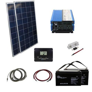 Kit Aims Power-AIMS Power, KITD-600W12V240W, 240 Watt Solar Kit - 600 Watt Inverter