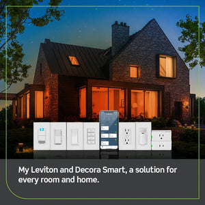 Leviton-Decora Smart Wi-Fi Tamper-Resistant Outlet (2nd Gen), D215R-2RW