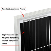 Load image into Gallery viewer, RichSolar-MEGA 200 Watt Monocrystalline Solar Panel, Best 12V Panel for RVs &amp; Off-Grid
