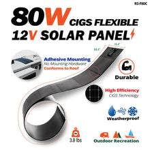Load image into Gallery viewer, RichSolar-Flexible Solar Panels -MEGA 80 Watt CIGS Flexible Solar Panel
