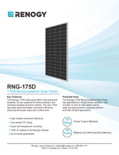 Load image into Gallery viewer, Renogy-175 Watt Monocrystalline Solar Panel
