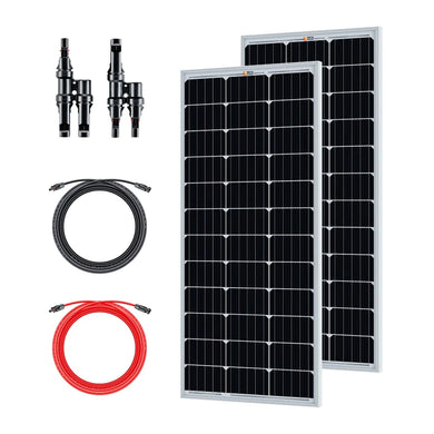 Our most popular kit! For a quieter, more peaceful outdoor experience, with our 200 watt solar kit to charge most of the popular brands of solar generators, such as GOALZERO, ECOFLOW, BLUETTI