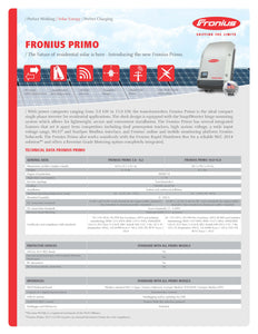 Fronius-Primo 5.0-1, Non-Isolated String Inverter, 5000W, 240/208 Vac, AFCI