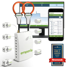 Cargar imagen en el visor de la galería, Emporia has developed the next generation of the Vue Energy Monitor. Committed to bringing the best value at the lowest price possible, the Vue provides everything you need to monitor your entire home&#39;s energy usage in real time, as well as 8 extra sensors to allow you to monitor individual circuits.
