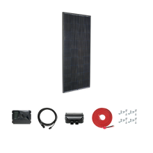 Cargar imagen en el visor de la galería, The Zamp Solar Legacy Black 190 Watt solar panel and Cinder 40 charge controller Kit is the gateway to going big! Step into the world of serious panel configurations and charging potential on your overland rig or RV. This entry level complete kit is designed to be expanded up to three additional 190 Watt panels.
