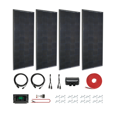 The Zamp Solar Legacy Black 760 Watt Solar Panel Deluxe Kit is the largest complete all in one system available to keep your batteries charged up when off-grid. Increase the charging potential on your overland rig or RV. 