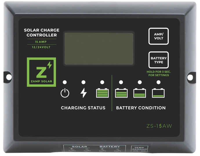 Zamp Solar-15 Amp 5-Stage PWM Charge Controller