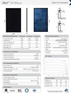 Aptos Solar-370W Solar Panel 120 Cell Bifacial DNA-120-BF26