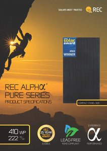 REC solar-Alpha REC390AA PURE 390W Black On Black 132 Half-cell Mono Solar Panel