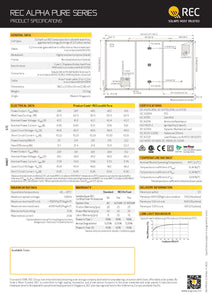 REC Solar-REC 405W Solar Panel 132 Cell REC405AA Pure