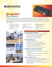 Load image into Gallery viewer, MORNINGSTAR-SS-10-12V SunSaver 10 amp 12 Volt Solar Charge Controller
