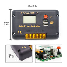 Load image into Gallery viewer, Eco-Worthy-30A PWM LCD Display Solar Charge Controller Regulator with USB Port 12V/24V Autoswitch
