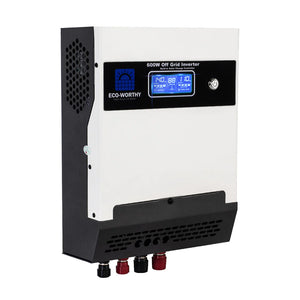 Eco-Worthy Solar-All-in-one Inverter Built in 600W 12V Pure Sine Wave Inverter & 30A Controller for Off Grid System