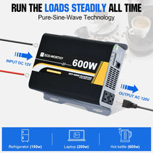 Load image into Gallery viewer, Eco-Worthy Solar-600W Off Grid Pure Sine Wave Inverter 12V to 110V

