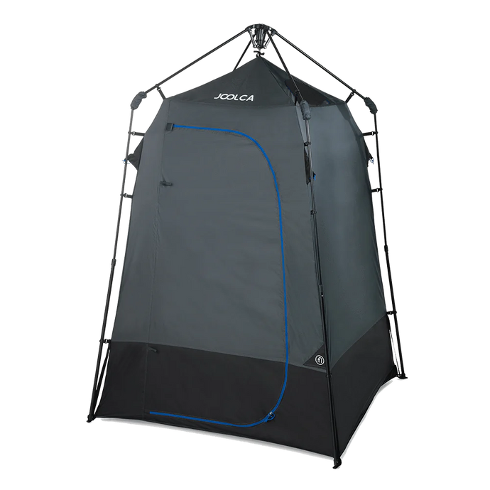 Joolca’s sturdy Ensuite Single shower tent is a bit like a ship in a bottle; it looks impossible, but it pops up in seconds!  What emerges is an entire bathroom in the bush, complete with door and window, drainage, ventilation, valuables compartment, toiletries organizer, and a compartment for dry clothes as well as a removable dry laundry hamper.