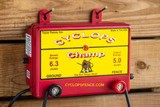 Cyclops Champ, 5 Joule, 110V AC Powered Energizer A low impedance, 5 Joule, Electric Fence Charger. The low impedance means it will maintain a controlling voltage even loaded with heavy vegetation. Very high power output .