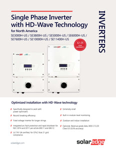 Solaredge-SE3800H-US000BNI4, HD Wave, Set App String Inverter, 3800W, 240Vac, with RGM And Consumption Monitoring