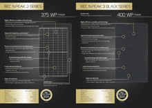 Cargar imagen en el visor de la galería, REC Solar-N-PEAK 3 Black Series 400 Watt Monocrystalline Solar Module
