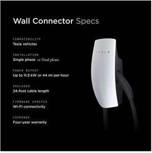 Tesla-Gen 3 Wall Connector, Tesla Home Electrical Vehicle Charging Station