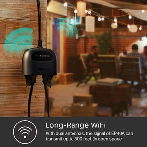 Kasa Smart-TP-Link EP40A, Wi-Fi Outdoor Plug, HomeKit