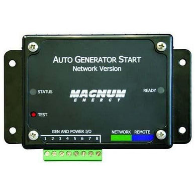 Magnum Energy ME-AGS-N Automatic Generator Start Module, 3-Relay with Voltage & Temp Start/Network Version  Automatic Generator Start Module for use with RV, marine, and standby generators.  The ME-AGS-N is the 