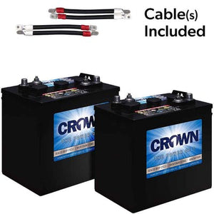 Crown Batteries-AGM 220 AH 12 VDC 2,640 WH (2) Battery Bank