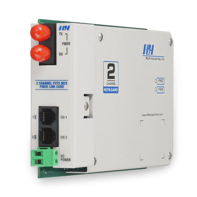 RLH Industries the 2 Channel POTS (Plain Old Telephone Service) Fiber Link Cards are fully featured and hardened for substation and critical applications. These cards operate over a wide temperature range and have been designed to provide reliability in harsh environments.