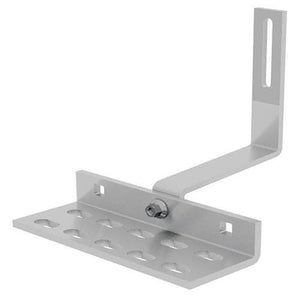 The IronRidge All Tile Hook is a simple, adjustable roof attachment for mounting solar panels on tile roofs. It works with flat, S, and W tiles with optional deck flashing and has 7/16" hardware—making it a single socket installation. The All Tile Hook is fully tested to rigorous test standards, certified as a system with XR rail and covered by a 25-year warranty. IronRidge, All Tile Hook Side Mount, (Incl. 2 Lags), ATH-01-M1