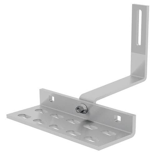 The IronRidge All Tile Hook is a simple, adjustable roof attachment for mounting solar panels on tile roofs. It works with flat, S, and W tiles with optional deck flashing and has 7/16