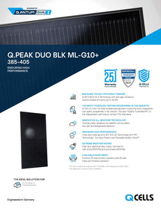 QCells solar panels-QCELLS Q.PEAK DUO BLK ML-G10.a 395W Mono Panel
