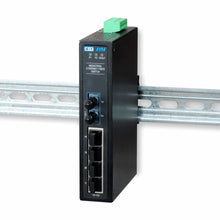 Load image into Gallery viewer, RLH industrial switches are engineered to provide reliable network performance in harsh environments. The 4+1 Fiber switch provides both copper and fiber Ethernet access
