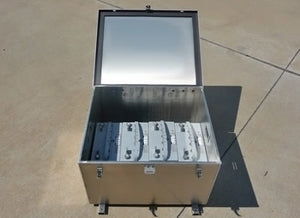 Ameresco-4BS2000BP Battery Box, Aluminum Mill, UL Listed, NEMA3R Battery Enclosure
