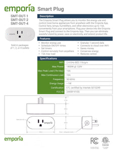 Emporia-Smart Plug Set of 2 Energy Monitoring Outlets