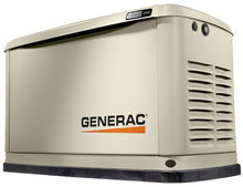 Load image into Gallery viewer, Generac&#39;sG-Force 400 Series 460cc single-cylinder engine. It is a pressure-lubricated engine capable of handling rough use. The power it produces is more reliable and it requires less routine maintenance than any competitive engine. An air-cooled gas engine that runs on various speeds using the G-Flex variable speed technology. The generator produces 9000 watts on natural gas and 10kW on LP. The fuel tank stores 1.1 quarts (1.03 liters) of oil.
