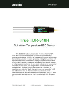 Acclima-Digital True TDR-310H Soil Moisture Sensor (SDI-12)