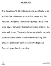 Load image into Gallery viewer, Aquatec-APC-30-250 Solar Pump Controller for SWP series submersible pumps
