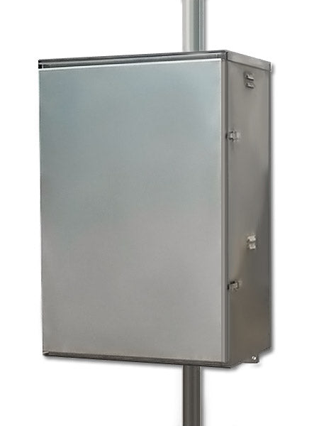 Ameresco Solar supplies and distributes a complete line of enclosures to accommodate a wide range of off-grid applications. We have a large selection of enclosures and control cabinets ranging from single battery pole, ROHN tower and wall mounted, to custom multi-battery enclosures. Our enclosure line has the flexibility to meet your storage needs. 