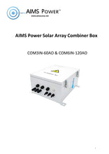 Cargar imagen en el visor de la galería, AIMS power-Solar Array Combiner Box 120A 200Vdc 6 String - 20KW Prewired

