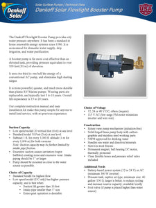 DANKOFF Solar Pumps-Flowlight Low Speed Booster Pump–Model 2910–48V