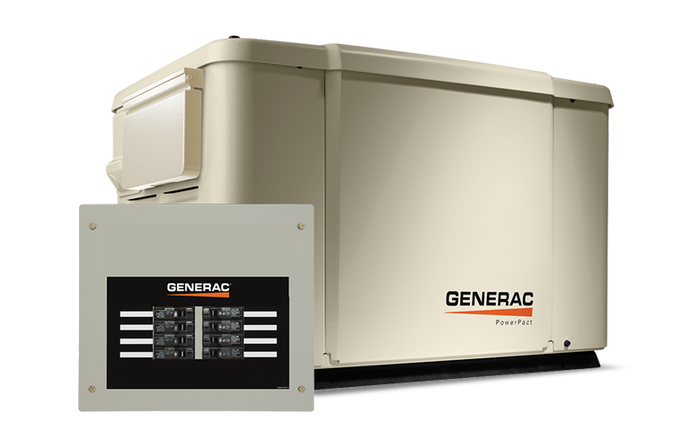 Generac’s 7.5 kW PowerPact™ home standby generator is the affordable, automatic alternative to portable backup power. Significantly quieter than a portable generator, it protects the home’s most essential circuits, like refrigerators, well pumps and select appliances, without having to manually set up during inclement weather, refuel, or run electrical cords.