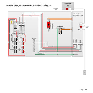 MIDNITE Solar-UPS Pre Wired Schneider Electric SW 4048 Inverter for UPS System