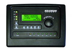 Magnum Energy, ME-ARC50 this advanced feature remote offers the same simple push button operation of the ME-RC with advanced features and setup menus. The ME-ARC features a Favs button for storing up to five of your favorite setup menus, a Control button for fast easy control of the inverter, charger, and generator, meter button with AC and DC meters, advanced setup menus, and advanced tech menus.